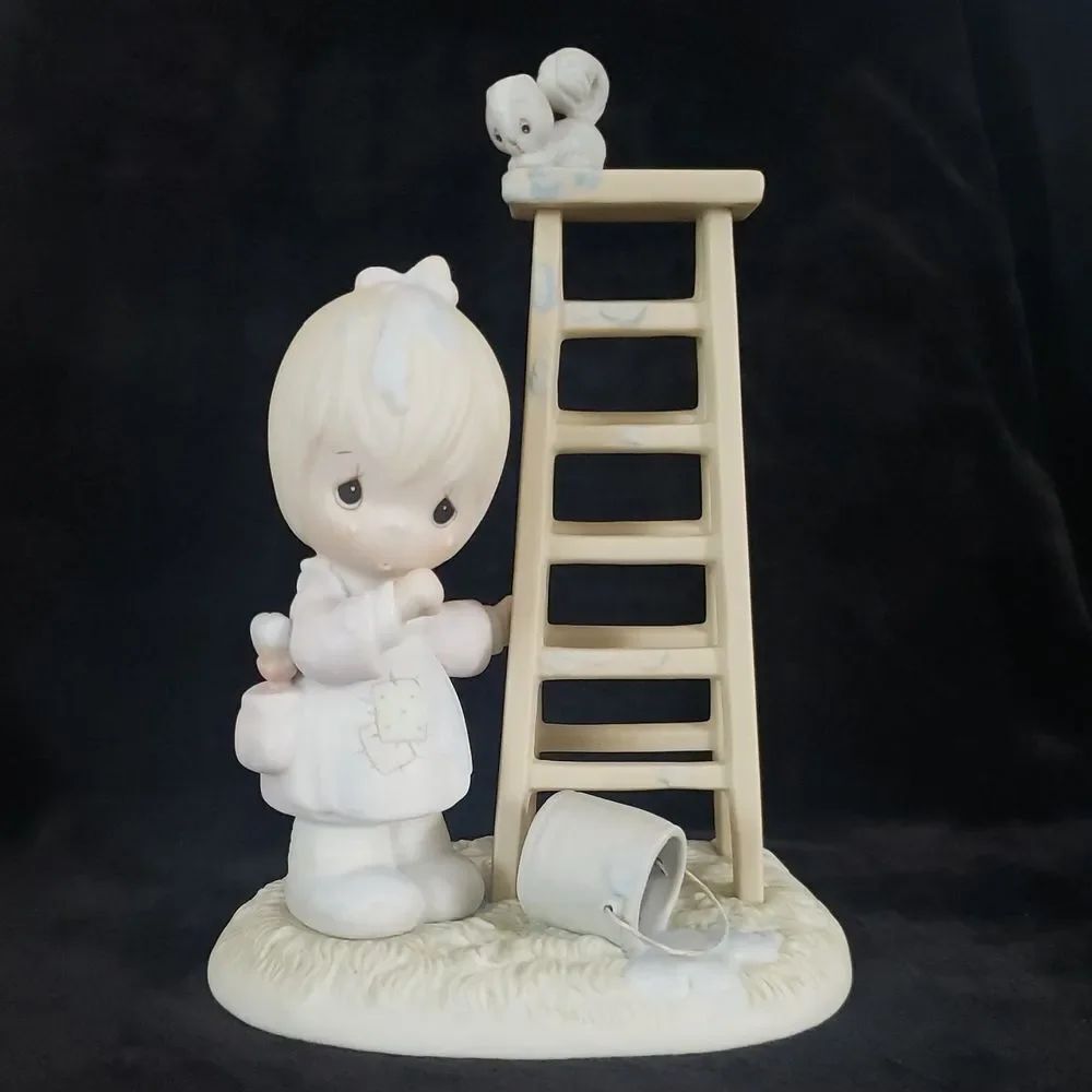 Vintage Precious Moments "My Days Are Blue Without You" Figurine #520802 (1988)
